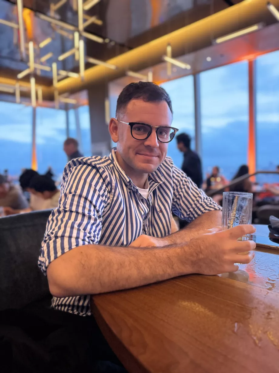 Ja w restauracji Peak