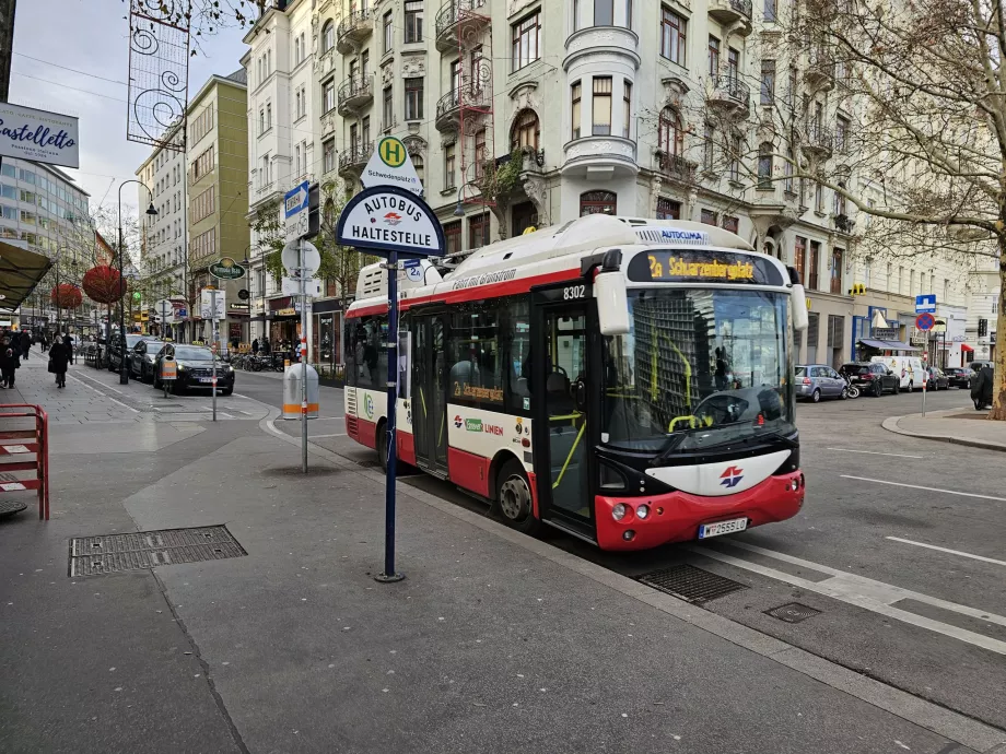 Przystanek autobusowy w Wiedniu