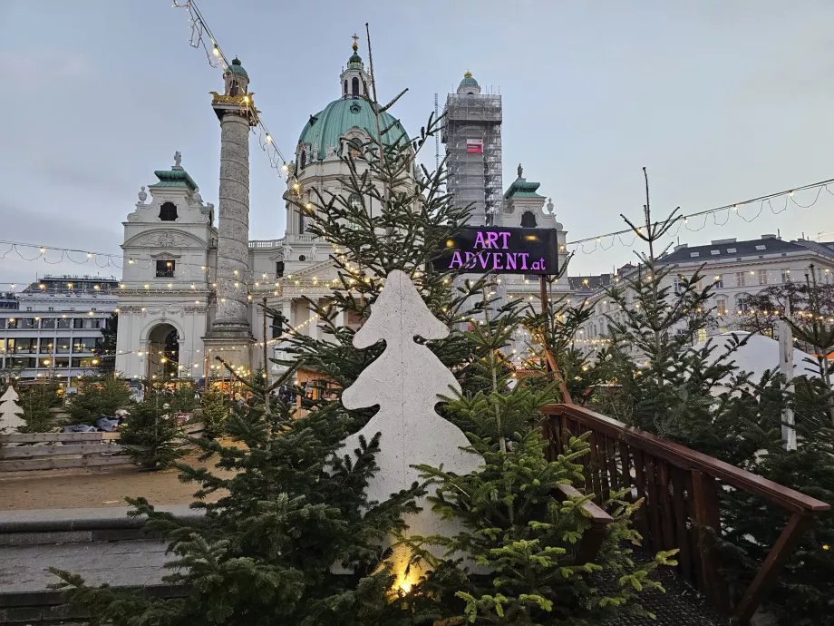 Rynki przed kościołem Karlskirche