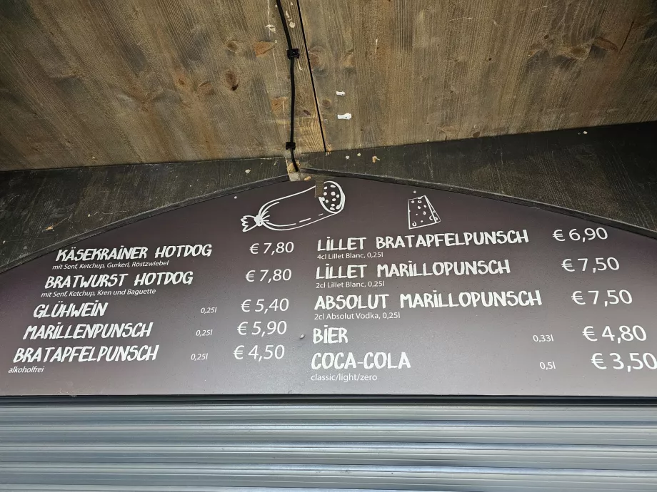 Rynki na Stephansplatz, ceny