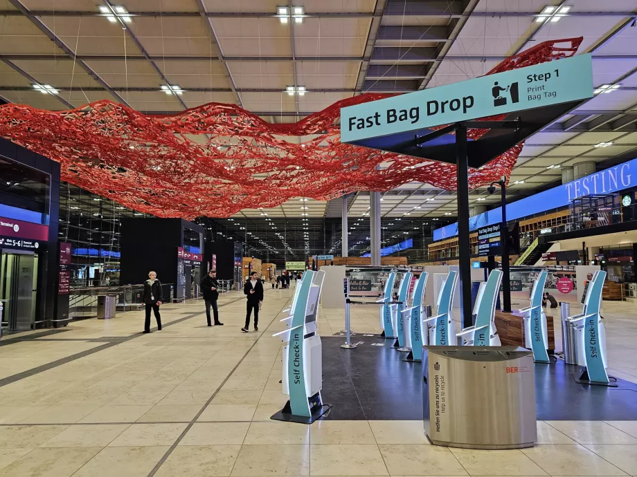 Hala odlotów, Terminal 1