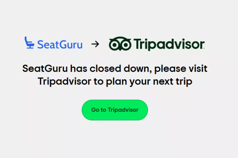Koniec strony internetowej SeatGuru