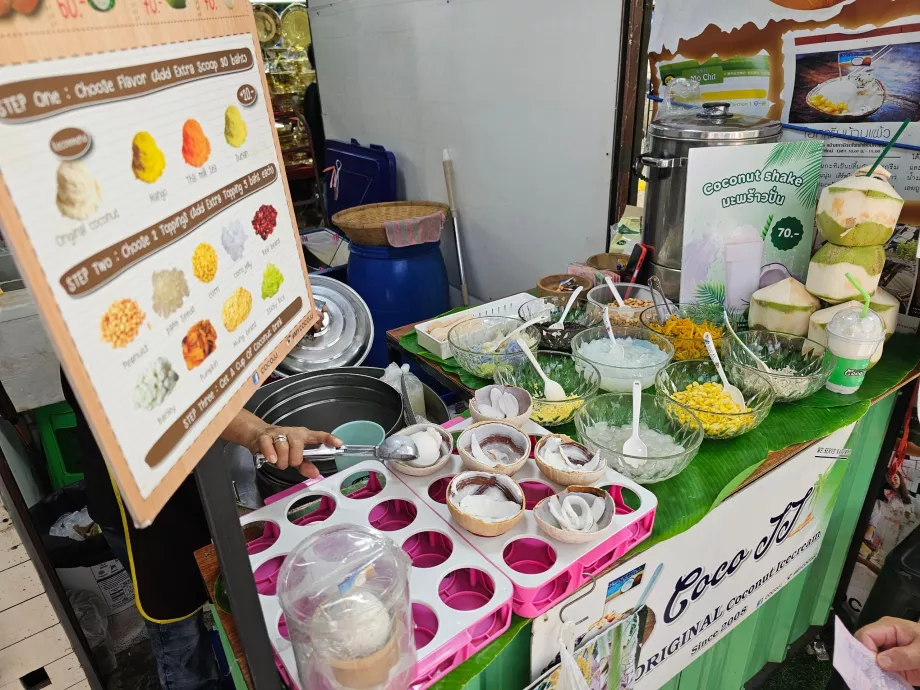 Chatuchak Market, lody kokosowe