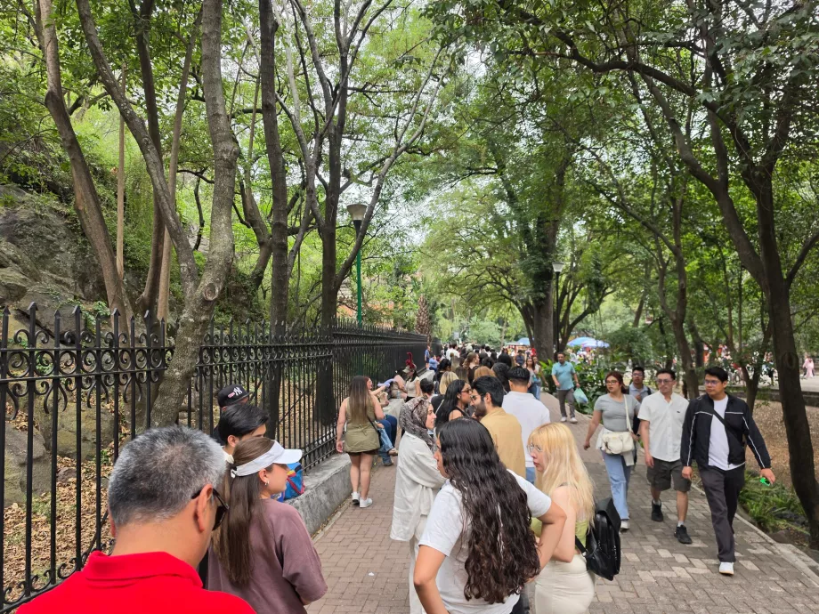 Zamek Chapultepec, kolejka do wejścia