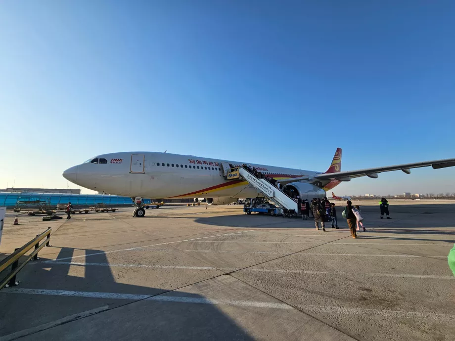 Nasz samolot na lotnisku w Pekinie