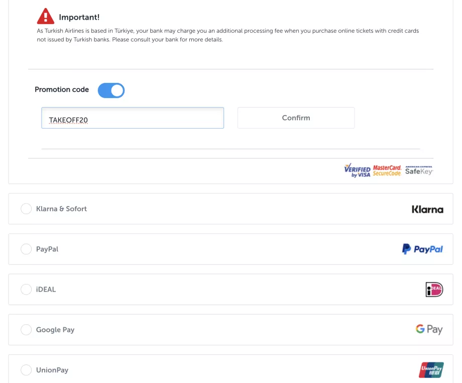 Kod promocyjny Turkish Airlines