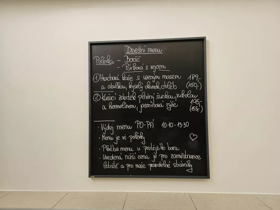Menu w restauracji