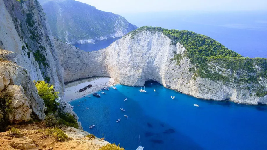 Widok na plażę Navagio