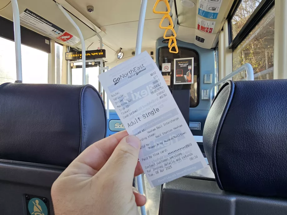 Pojedynczy bilet autobusowy