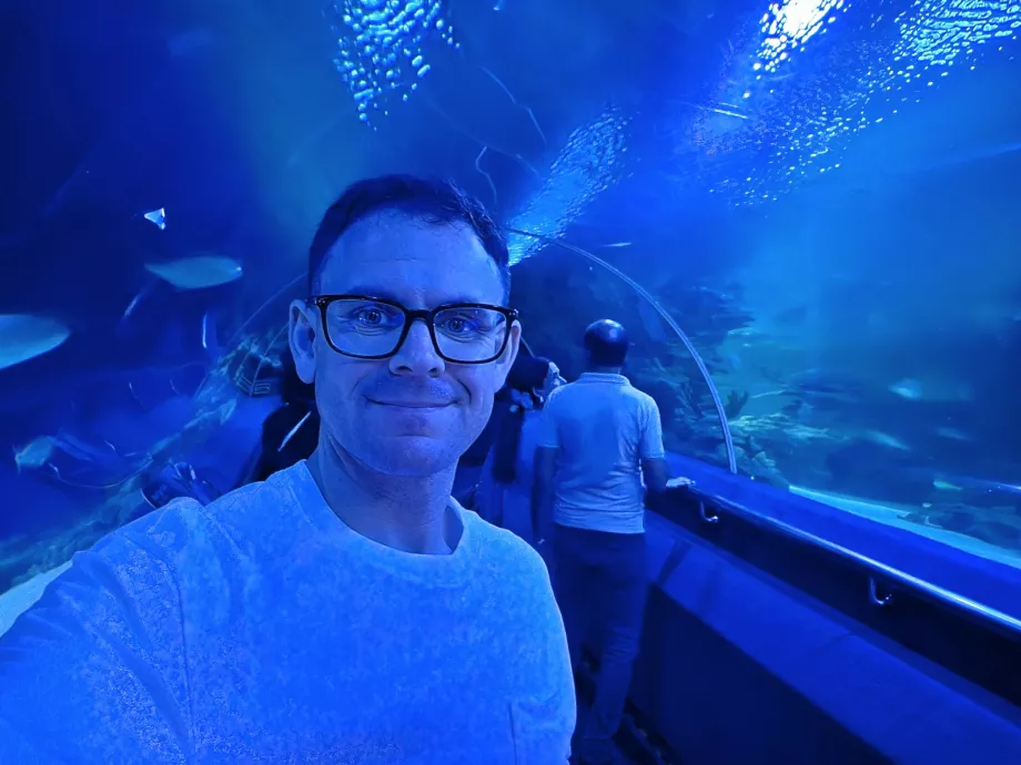 Ja w podwodnym tunelu, Aquaria