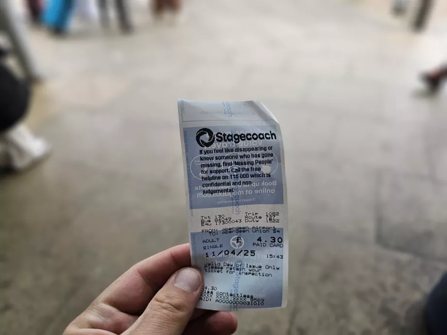 Bilet autobusowy