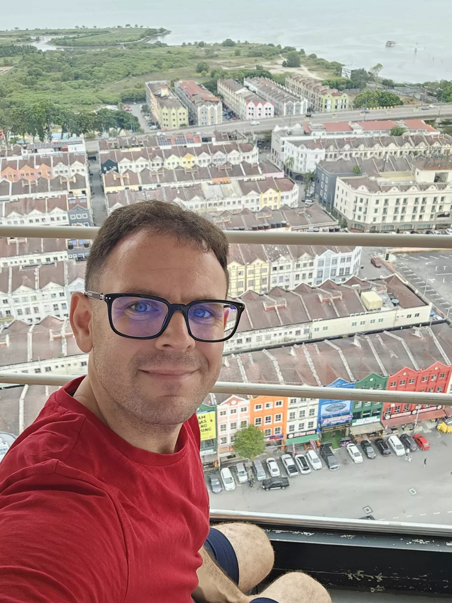 Ja na wieży widokowej Taman Sari