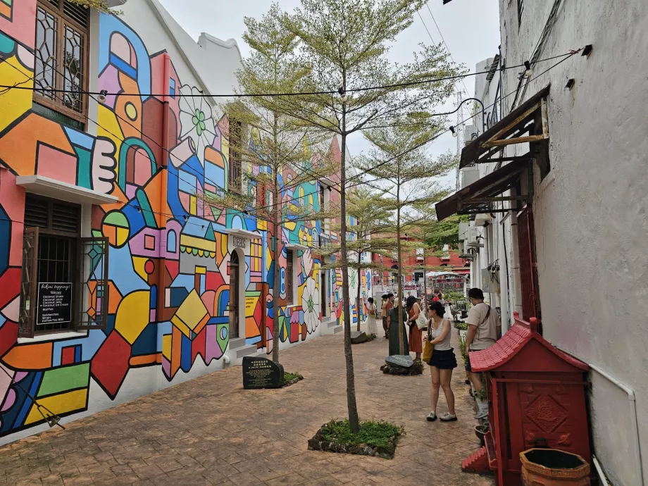Murale w pobliżu Malacca River Walk