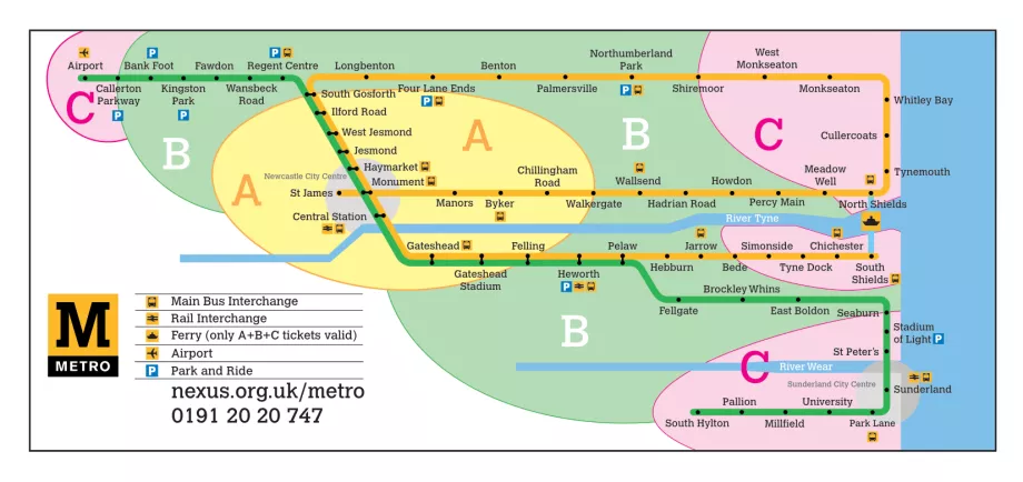 Mapa stref metra