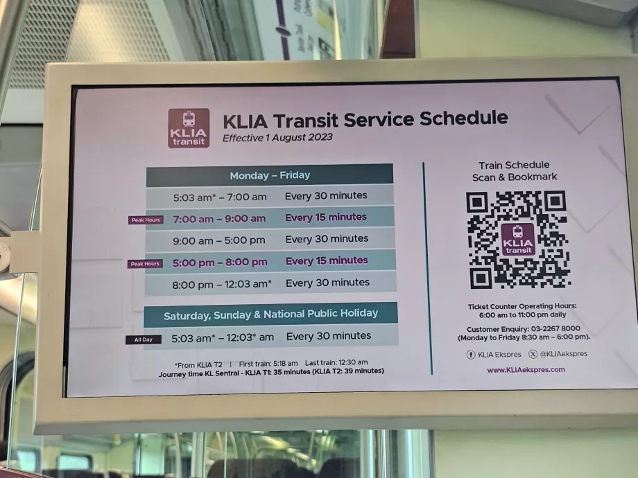 Częstotliwość KLIA Transit