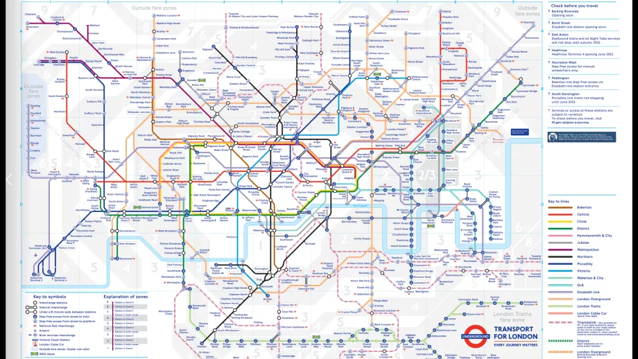 Mapa londyńskiego metra