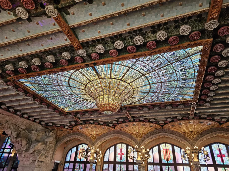 Palau de la Música Catalana, detal sufitu