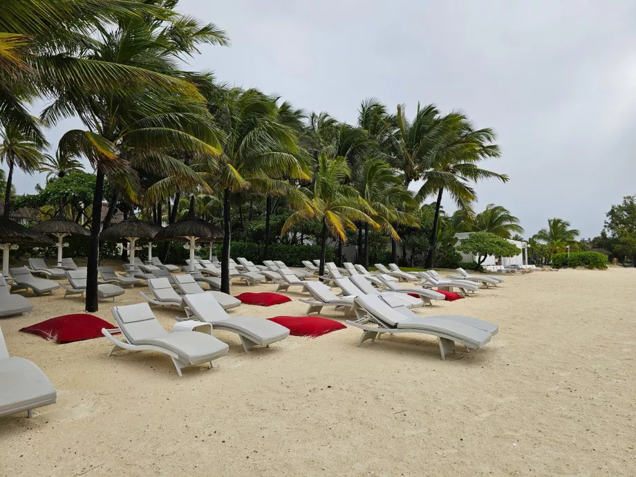 Leżaki na plaży hotelu Veranda Palmar