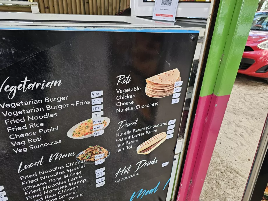 Ceny na straganach na plaży