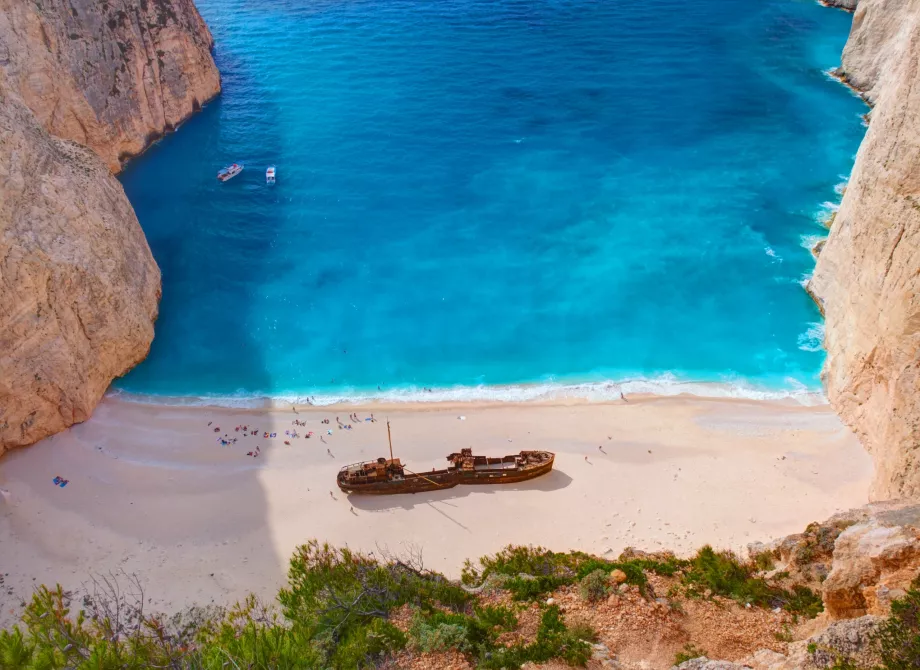Łódź na plaży Navagio