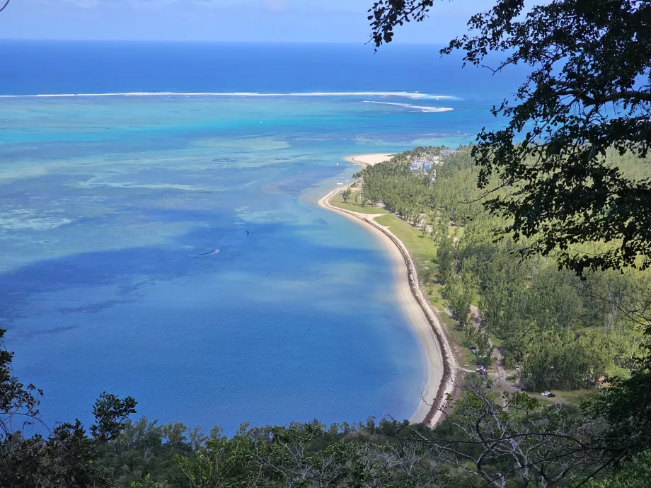 Widok na lagunę Le Morne Kite