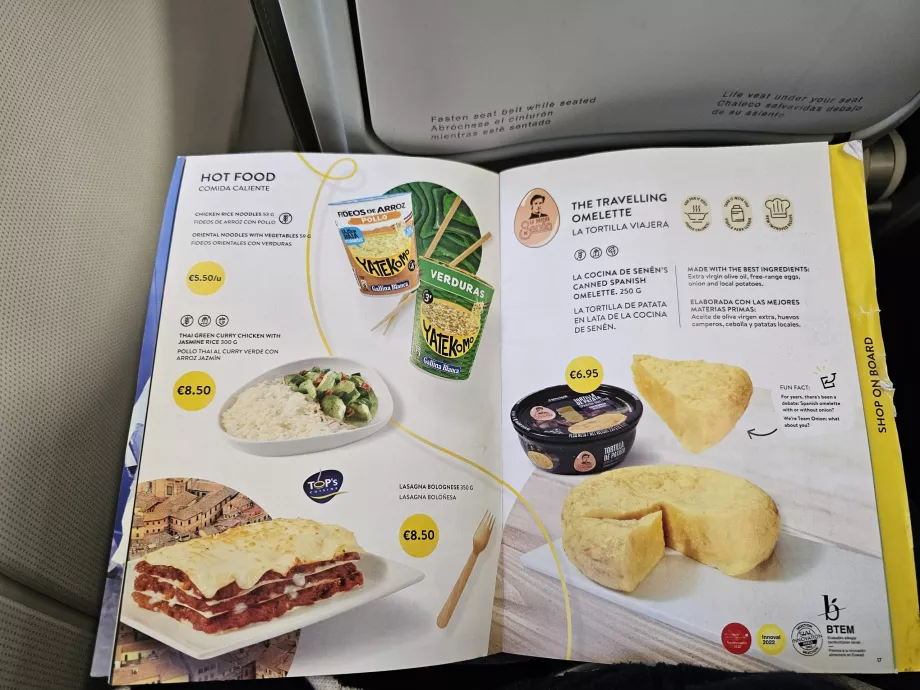 Przekąski na pokładzie