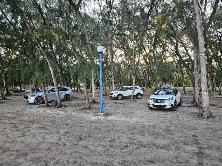 Parking przy plaży Mon Choisy