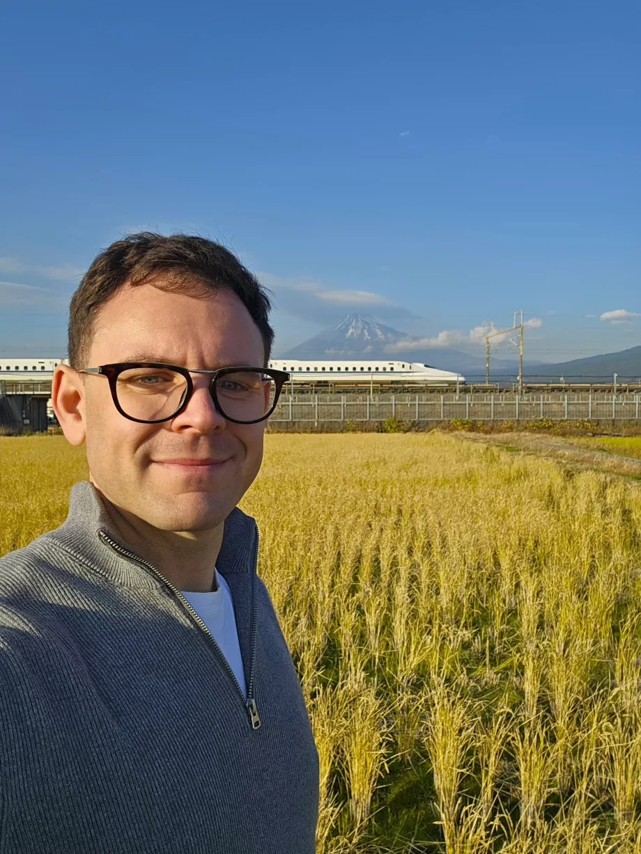 Ja na miejscu zdjęciowym w pobliżu Fuji