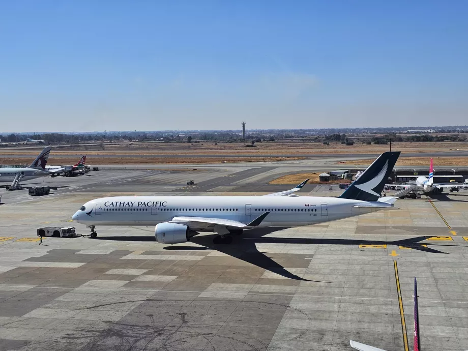 Cathay Pacific, Airbus A350 na lotnisku w Johannesburgu