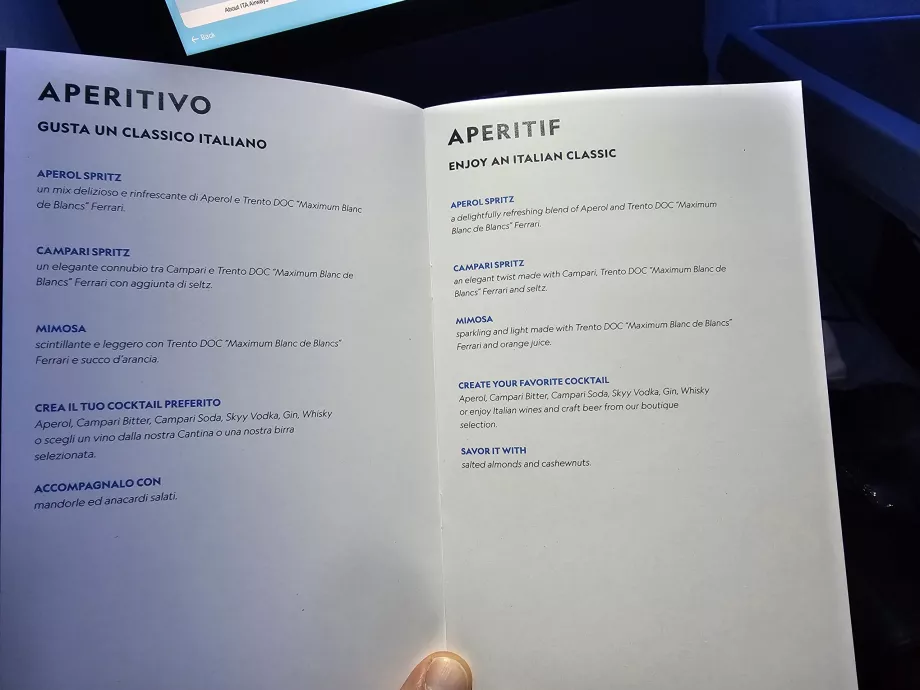 Menu - napoje alkoholowe