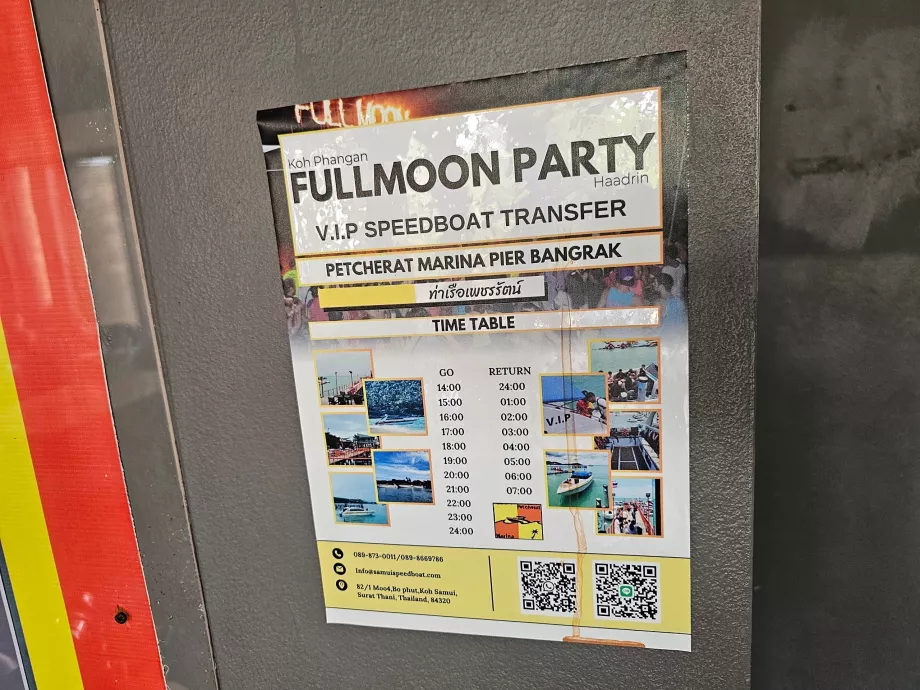 Full Moon Party - łodzie z Koh Samui