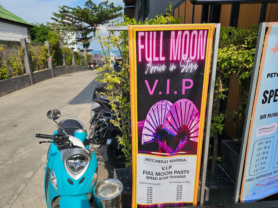 Full Moon Party - łodzie z Koh Samui