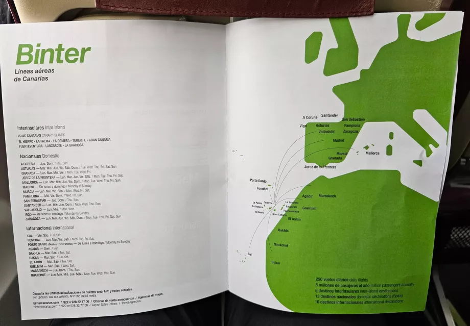 Mapa trasy Binter Canarias