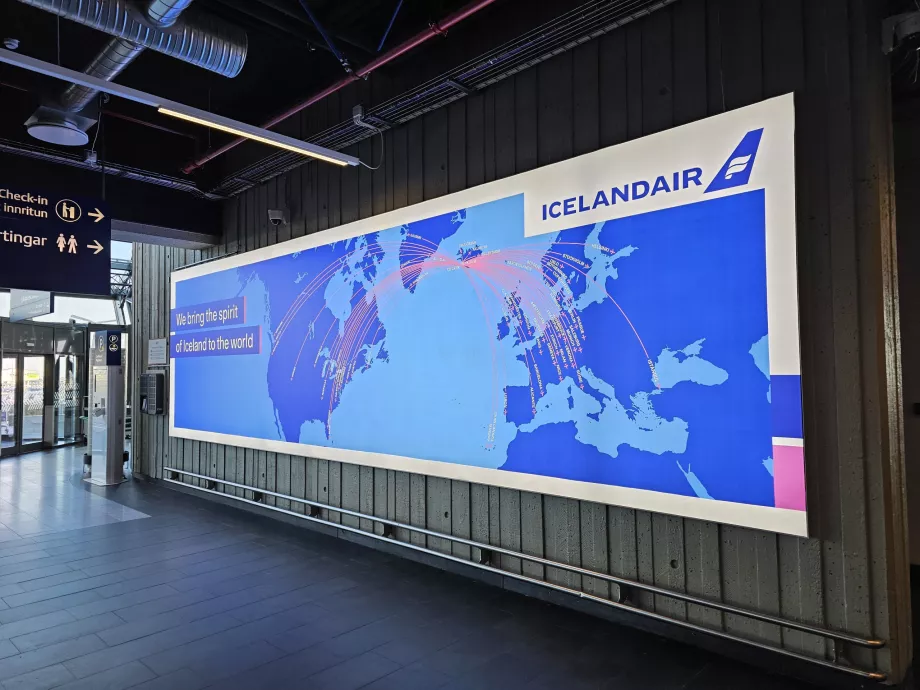 Mapa połączeń Icelandair