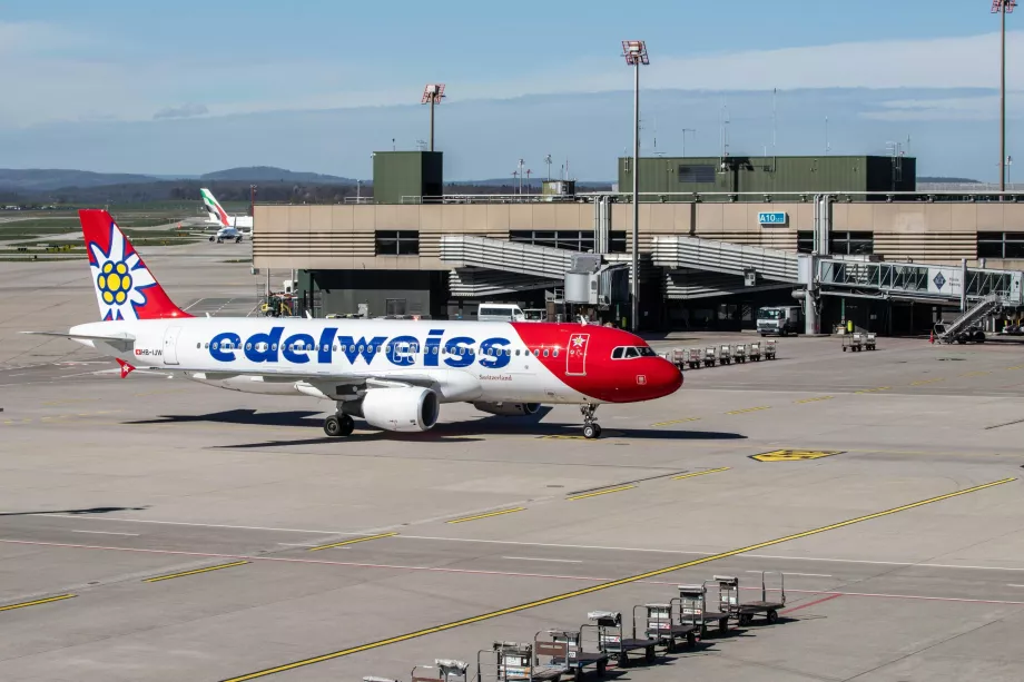 Edelweiss na lotnisku w Zurychu