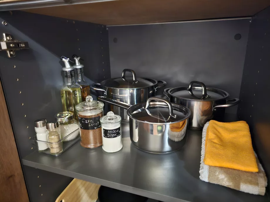 Wyposażenie kuchni w apartamencie La Era
