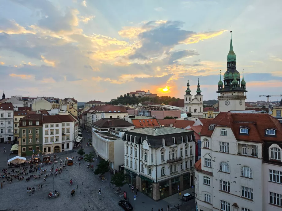 Zachód słońca widziany z balkonów wieży