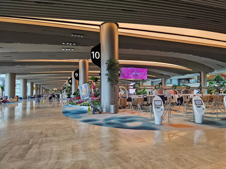 Terminal 2, stanowiska odprawy