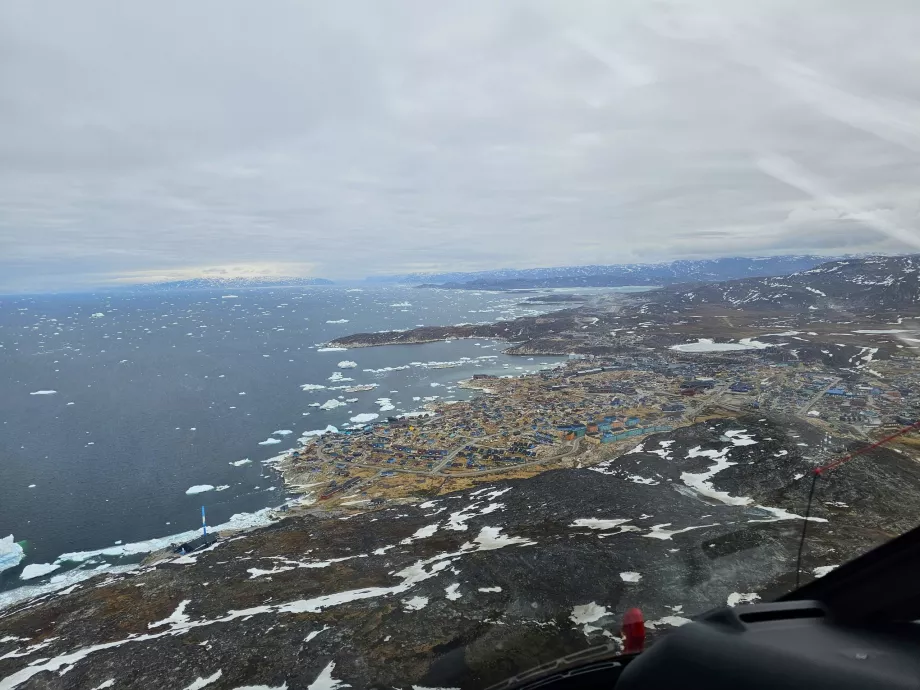 Ilulissat z pokładu helikoptera