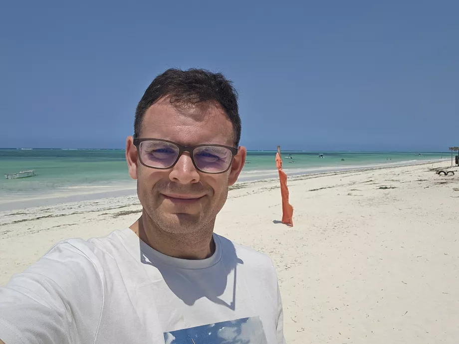 Ja na plaży Pwani-Mchangani