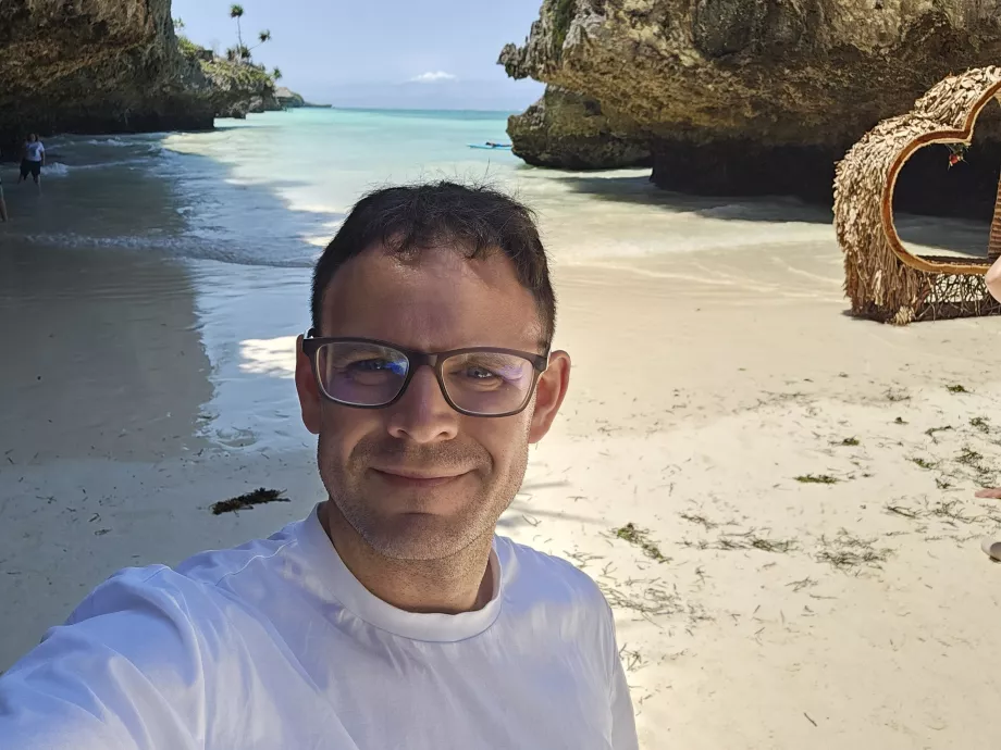 Ja na plaży Mtende