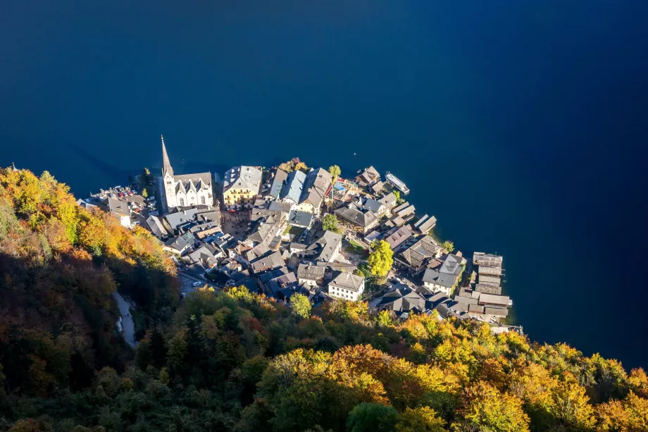 Hallstatt widziany ze Skywalk