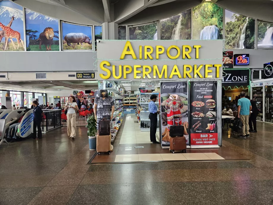 Sklep spożywczy, strefa tranzytowa, terminal 2