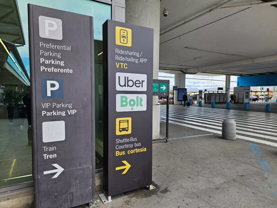 Wskazówki dojazdu do punktów odbioru Ubera i Bolta