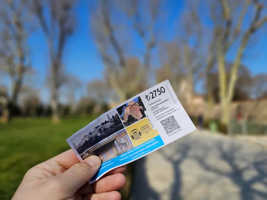 Bilet wstępu do pałacu Topkapi