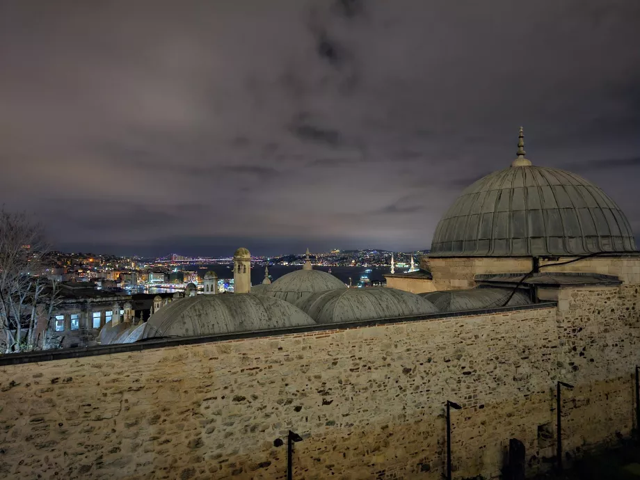 Meczet Sulejmana, widok na Stambuł