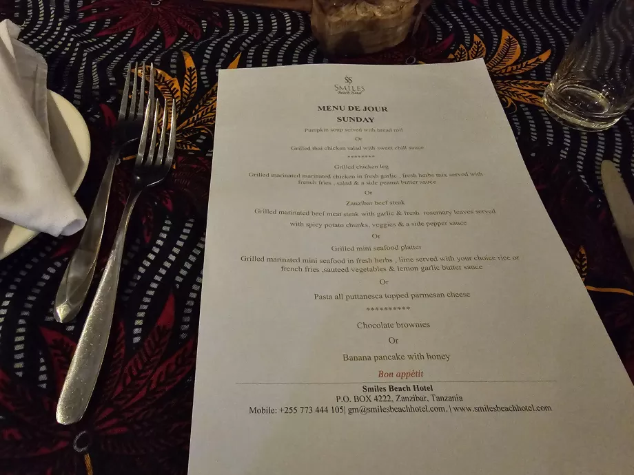 Menu wieczorne