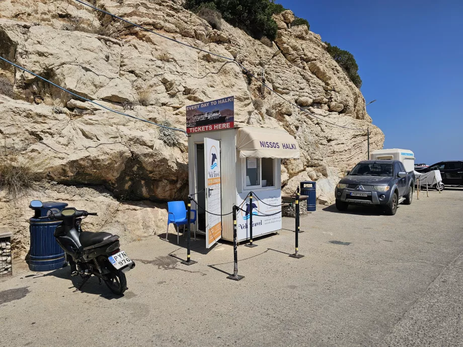 Sklep z biletami promowymi, port Skala Kamirou, Rodos