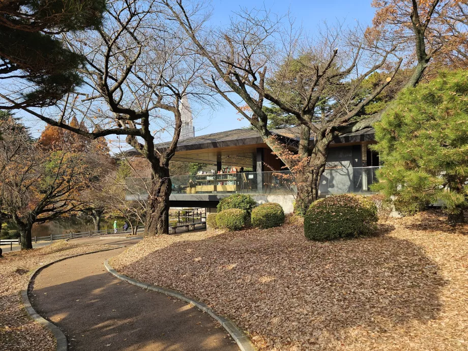 Ogród narodowy Shinjuku Gyoen, kawiarnia Starbucks
