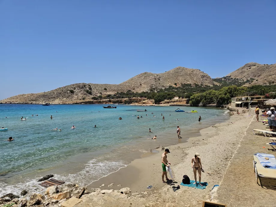 Wejście do wody, plaża Pondamos